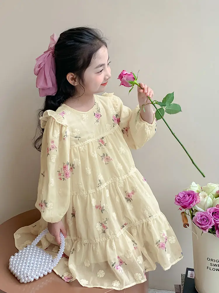 Baby Girls Spring Autumn Cute Floral Princess Long sleeve Sweet A-line Dress Birthday Holiday Party Childrens Elegant Clothing
Baby Girls Spring Autumn Cute Floral Princess Long sleeve Sweet A-line Dress Birthday Holiday Party Childrens Elegant Clothing