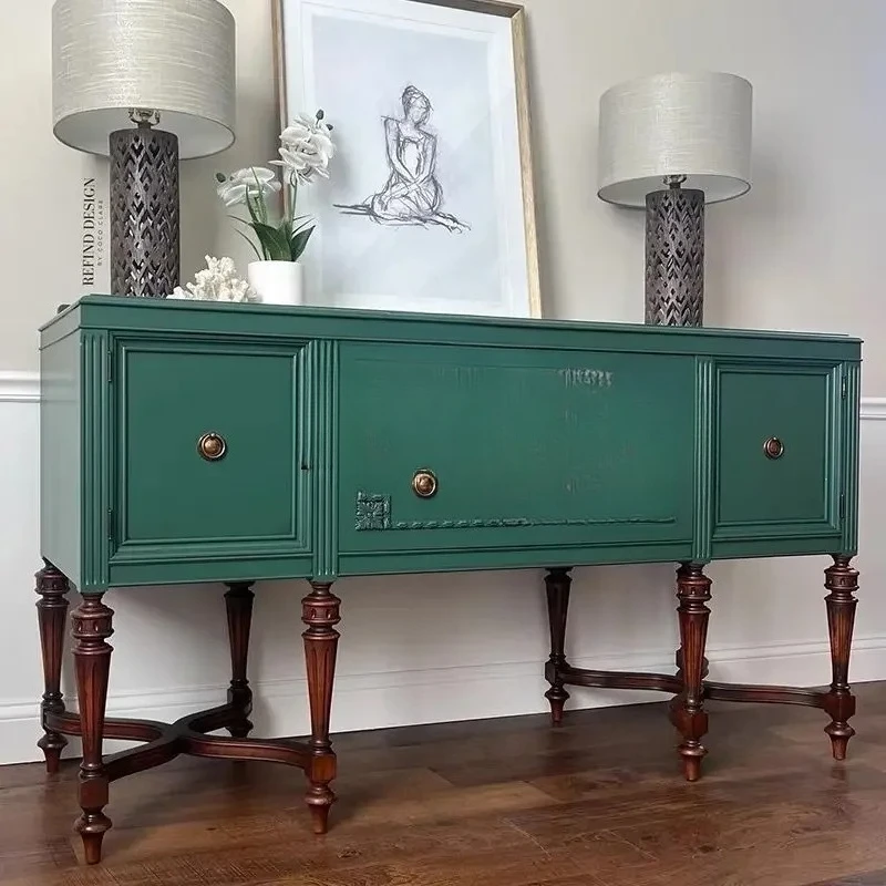 French retro solid wood dining side cabinet American country decorative cabinet, foyer, storage cabinet partition1225 
French retro solid wood dining side cabinet American country decorative cabinet, foyer, storage cabinet partition1225