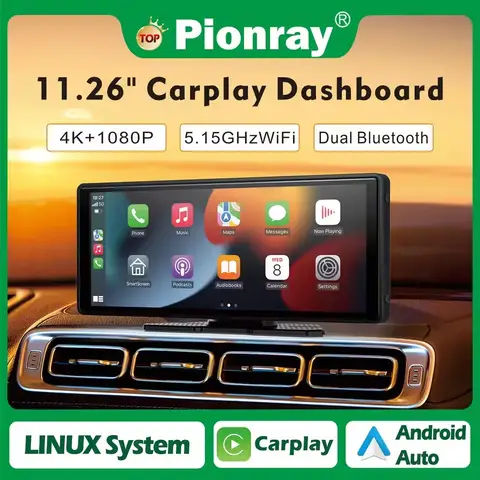 Pionray CarPlay Screen Multimedia Video player Radio FM Compatible with car play Android Auto and Apple Carplay/GPS