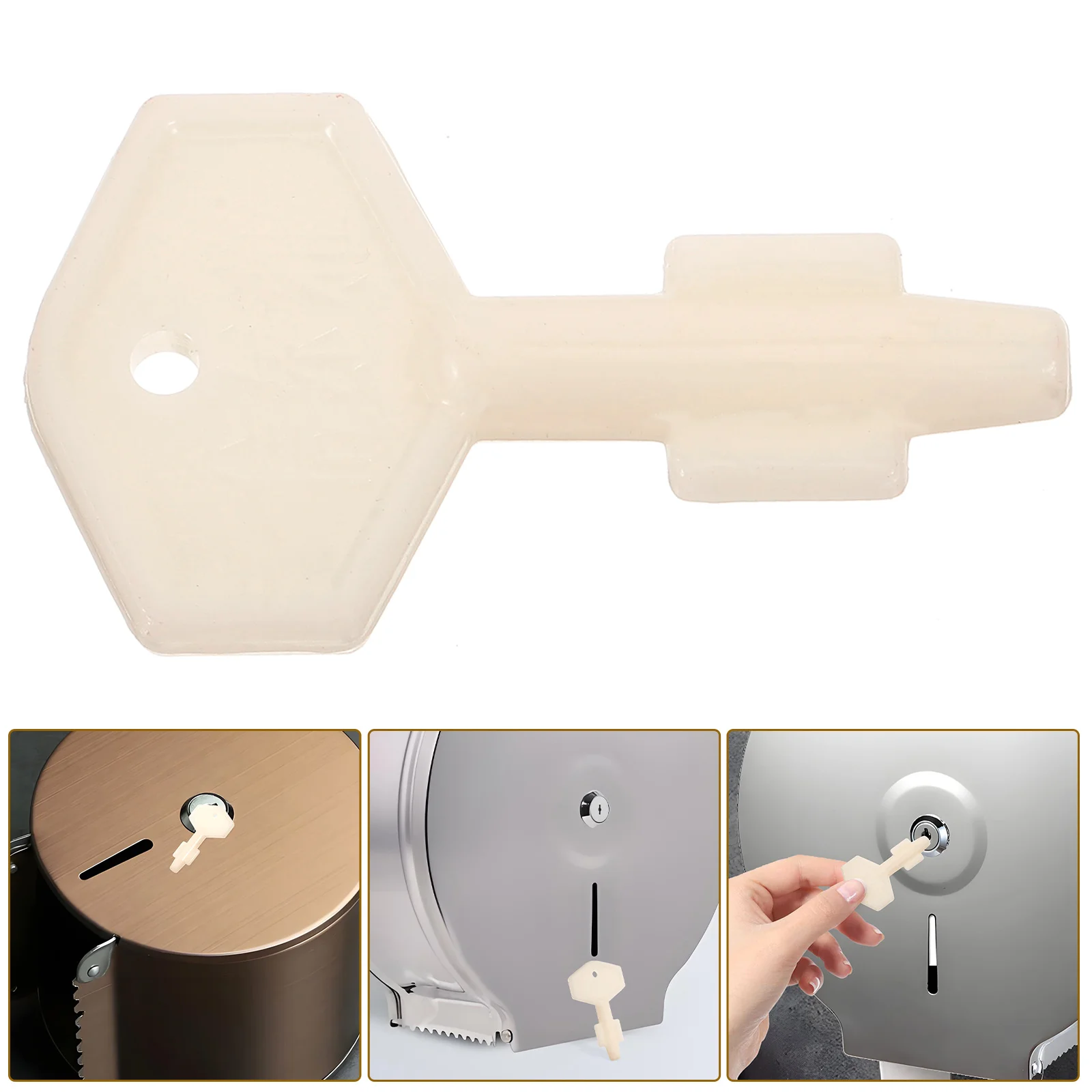 Toilet Paper Dispenser Key Lock Core Keys for Commercial Restroom Tissue Box White Color Plastic Material Sturdy Construction
Toilet Paper Dispenser Key Lock Core Keys for Commercial Restroom Tissue Box White Color Plastic Material Sturdy Construction