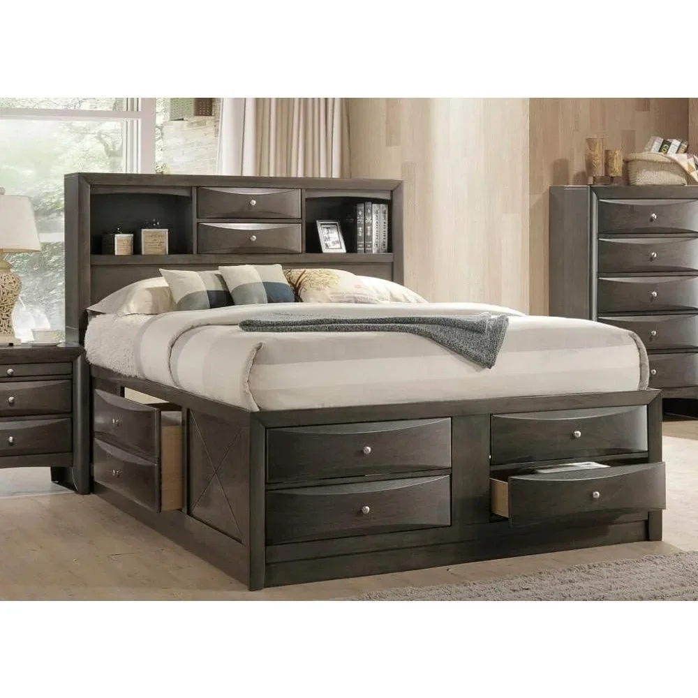 Full Bed with Storage, Solid Wood Full Size Bed Frame with Headboard Suitable for bedrooms, free shipping
Full Bed with Storage, Solid Wood Full Size Bed Frame with Headboard Suitable for bedrooms, free shipping