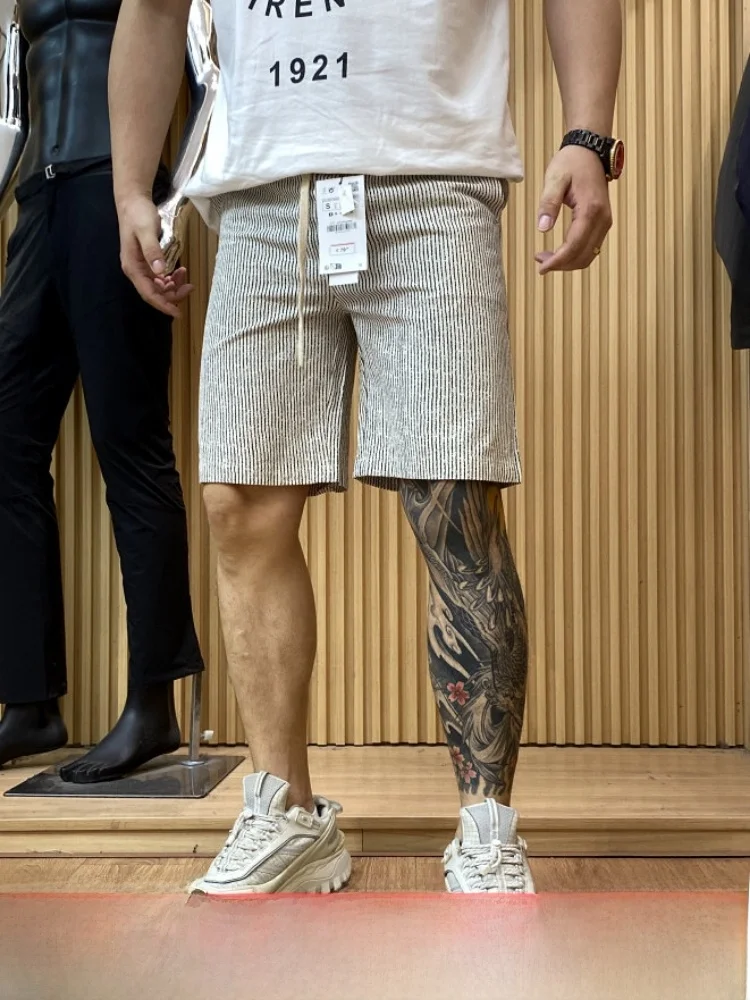 Spanish Cotton Linen Men's Summer Outdoor Comfortable Breathable Casual Stripe Shorts Fashionable All-Match Straight Leg Pants
Spanish Cotton Linen Men's Summer Outdoor Comfortable Breathable Casual Stripe Shorts Fashionable All-Match Straight Leg Pants