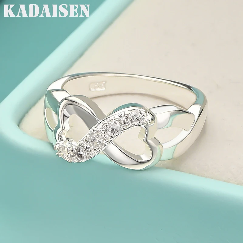 925 Sterling Silver Double Heart Zircon 7-10# Ring For Women Wedding Engagement Party Charm Fashion Jewelry
925 Sterling Silver Double Heart Zircon 7-10# Ring For Women Wedding Engagement Party Charm Fashion Jewelry