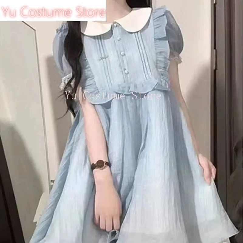 Yu Costume Lace Fairy Kawaii Dress Women Ruffles Korean Princess Party Mini Dress Female Summer Peter Pan Collar Casual Dresses
Yu Costume Lace Fairy Kawaii Dress Women Ruffles Korean Princess Party Mini Dress Female Summer Peter Pan Collar Casual Dresses