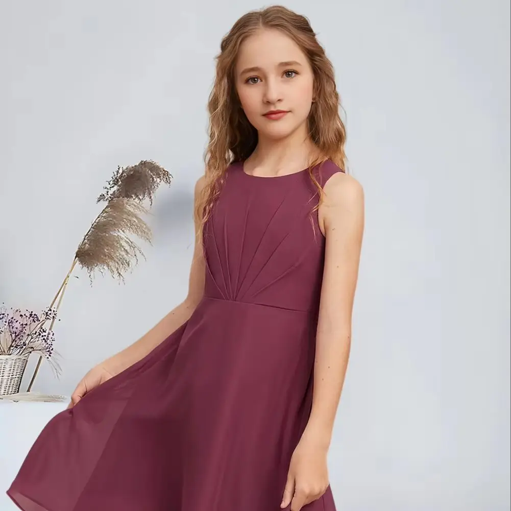 WWA Kids Child A-Line Scoop Knee-Length Chiffon Junior Bridesmaid Dress Mulberry Charming Flower Girl Dresses Party Wedding Kids
WWA Kids Child A-Line Scoop Knee-Length Chiffon Junior Bridesmaid Dress Mulberry Charming Flower Girl Dresses Party Wedding Kids