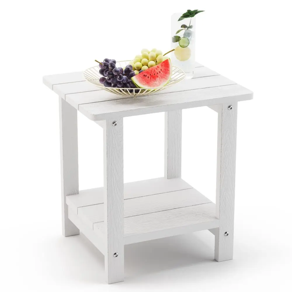 Adirondack Outdoor Side Table, 2Tier White HDPS Patio End Table Weather Resistant, Morden Side Table for Patio, Pool, Porch
Adirondack Outdoor Side Table, 2Tier White HDPS Patio End Table Weather Resistant, Morden Side Table for Patio, Pool, Porch