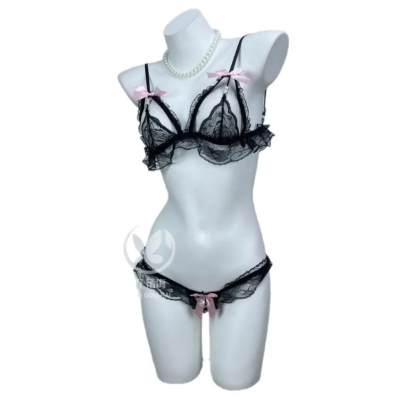 Floral Sexy Lingerie Pure Desire Style Lace Trim See-through Beaded Uniform Set For Women With Bowknot Charming Sexy Sets 7YQJ
Floral Sexy Lingerie Pure Desire Style Lace Trim See-through Beaded Uniform Set For Women With Bowknot Charming Sexy Sets 7YQJ