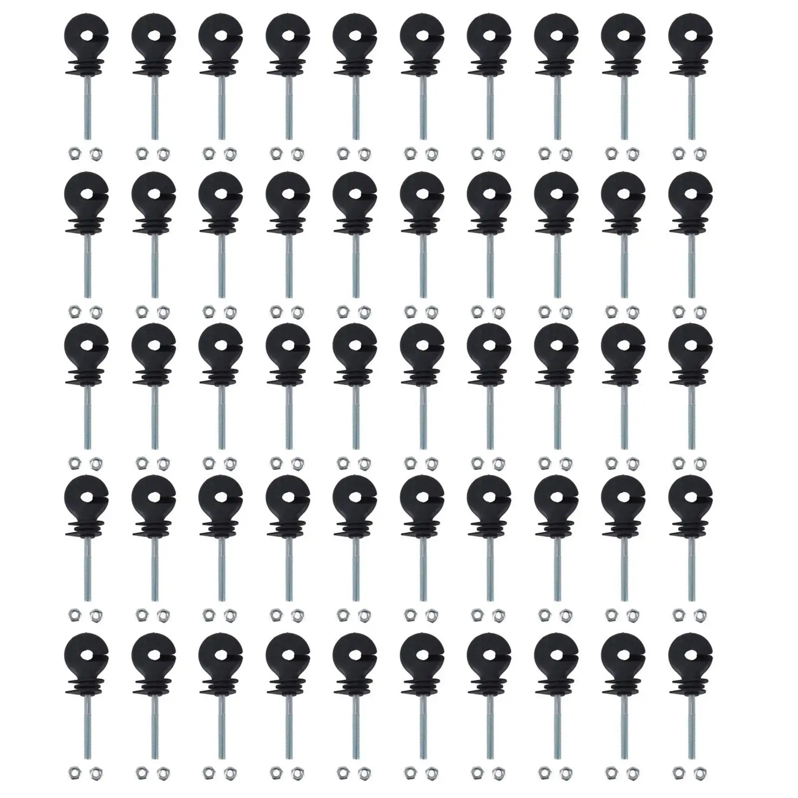 50Pcs M6 Threaded Electric Fence Insulator Screws for Secure Wire & Nail Stability
50Pcs M6 Threaded Electric Fence Insulator Screws for Secure Wire & Nail Stability