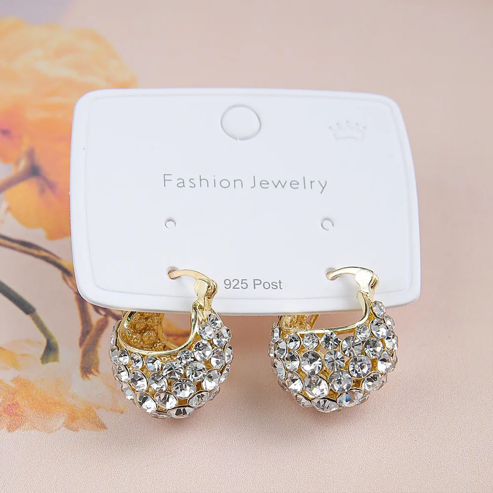 Super shiny full diamond U-shaped hollow basket earrings, light luxury, fashionable, high-end and exquisite lady style earrings
Super shiny full diamond U-shaped hollow basket earrings, light luxury, fashionable, high-end and exquisite lady style earrings