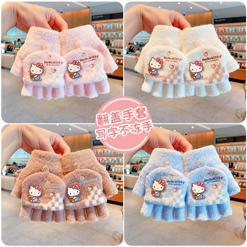 for Hello Kitty's new children's flip gloves for winter girls, with five fingers for warmth and cute girls for autumn and winter
for Hello Kitty's new children's flip gloves for winter girls, with five fingers for warmth and cute girls for autumn and winter
