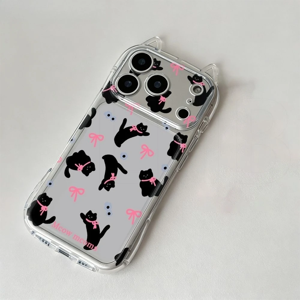 Cartoon Black Cat Bow Cat ears Phone Case For iPhone 17 Pro Max Air 16 15 14 11 Pro Max 13 12 XSMax XS XR X Cute Soft Back Cover
Cartoon Black Cat Bow Cat ears Phone Case For iPhone 17 Pro Max Air 16 15 14 11 Pro Max 13 12 XSMax XS XR X Cute Soft Back Cover