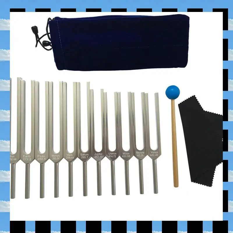 ABME Tuning Fork Set, 11 Tuning Forks For Healing, Sound Therapy, With Silicone Hammer Cleaning Cloth And Bag
ABME Tuning Fork Set, 11 Tuning Forks For Healing, Sound Therapy, With Silicone Hammer Cleaning Cloth And Bag