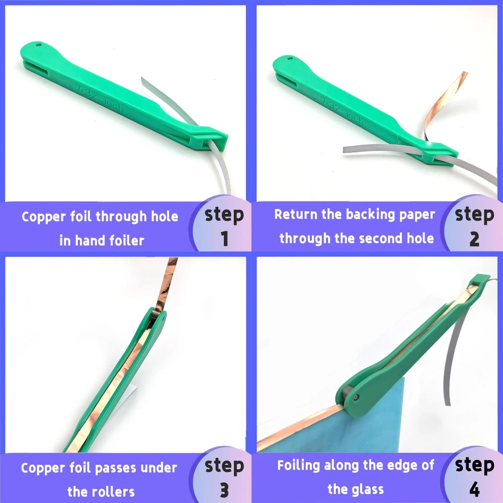 1/2pcs Copper Foil Hand Foiler Stained Glass Hand Foiler Tool Plastic Wrapping Tool Time-Saving Packaging Hand Foiler
1/2pcs Copper Foil Hand Foiler Stained Glass Hand Foiler Tool Plastic Wrapping Tool Time-Saving Packaging Hand Foiler