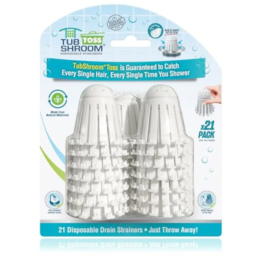 Toss 21pk Disposable Bath Tub Drain Strainers - Hair Catcher Snare for Shower Bathtub to Prevent Clogged Drains, Traps Human an
Toss 21pk Disposable Bath Tub Drain Strainers - Hair Catcher Snare for Shower Bathtub to Prevent Clogged Drains, Traps Human an