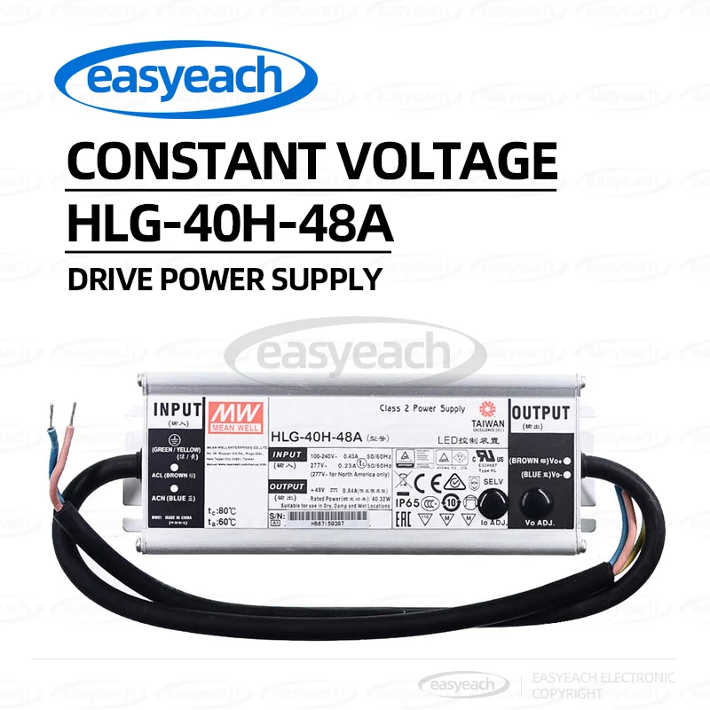 MEAN WELL HLG-40H-12A/15A/20A/24A/30A/36A/42A/48A/54A B Импульсный источник питания Светодиодный драйвер постоянного тока
MEAN WELL HLG-40H-12A/15A/20A/24A/30A/36A/42A/48A/54A B Импульсный источник питания Светодиодный драйвер постоянного тока