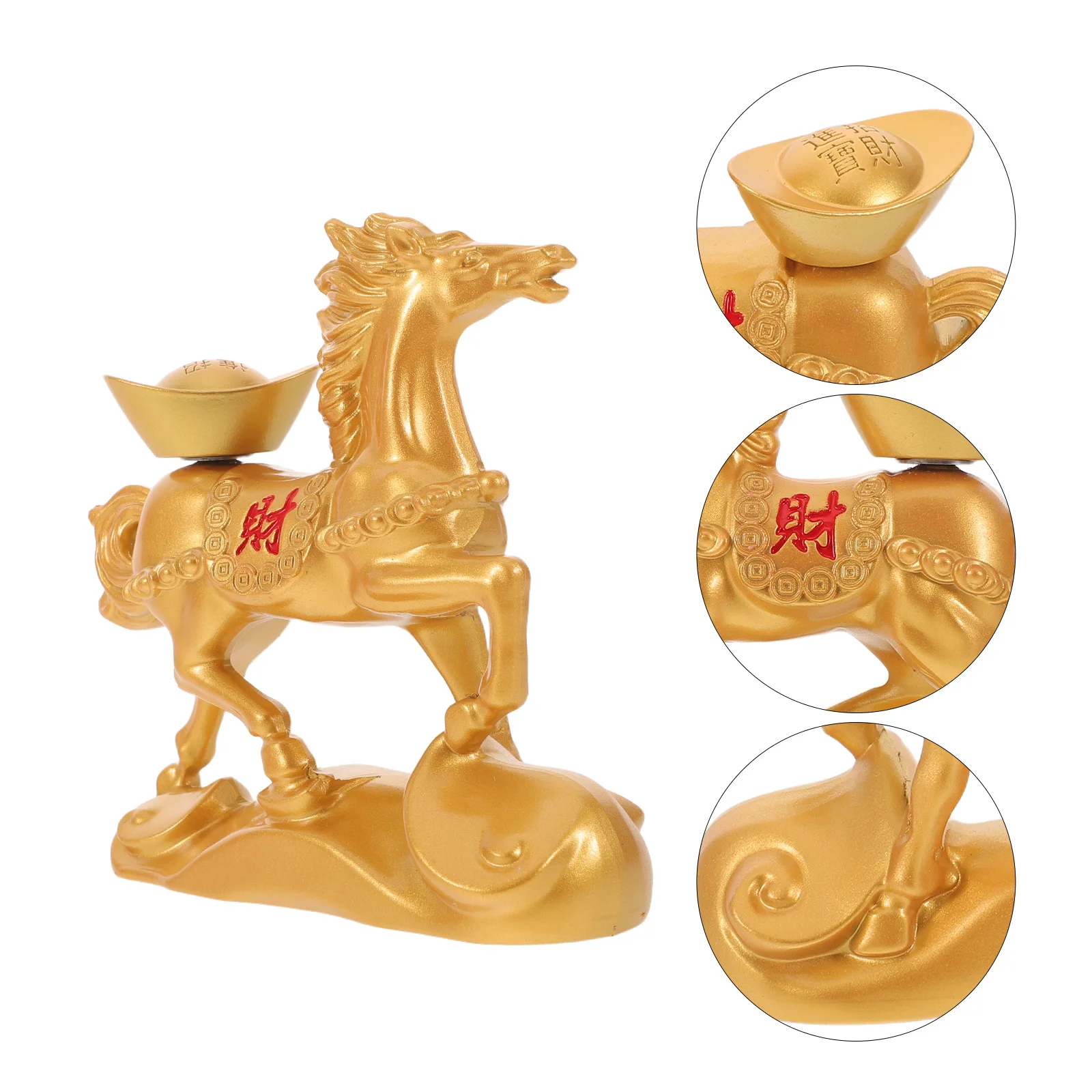 Chinese Feng Shui Horse Decoration Golden Yuan Bao Wealth Luck Office Tabletop Ornament Home Decor
Chinese Feng Shui Horse Decoration Golden Yuan Bao Wealth Luck Office Tabletop Ornament Home Decor