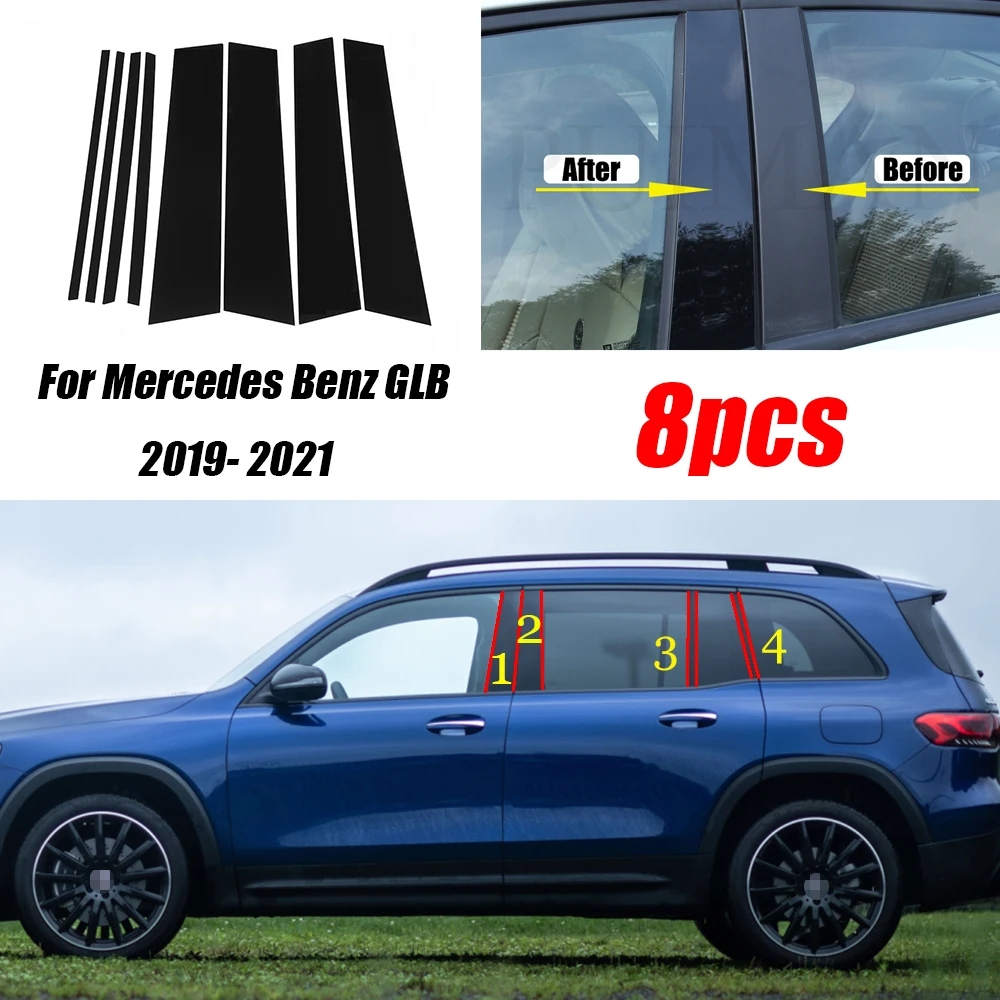 8PCS Polished Pillar Posts Fit For Mercedes Benz GLB 220 250 2019 - 2021 Window Trim Cover BC Column Sticker Accessories
8PCS Polished Pillar Posts Fit For Mercedes Benz GLB 220 250 2019 - 2021 Window Trim Cover BC Column Sticker Accessories