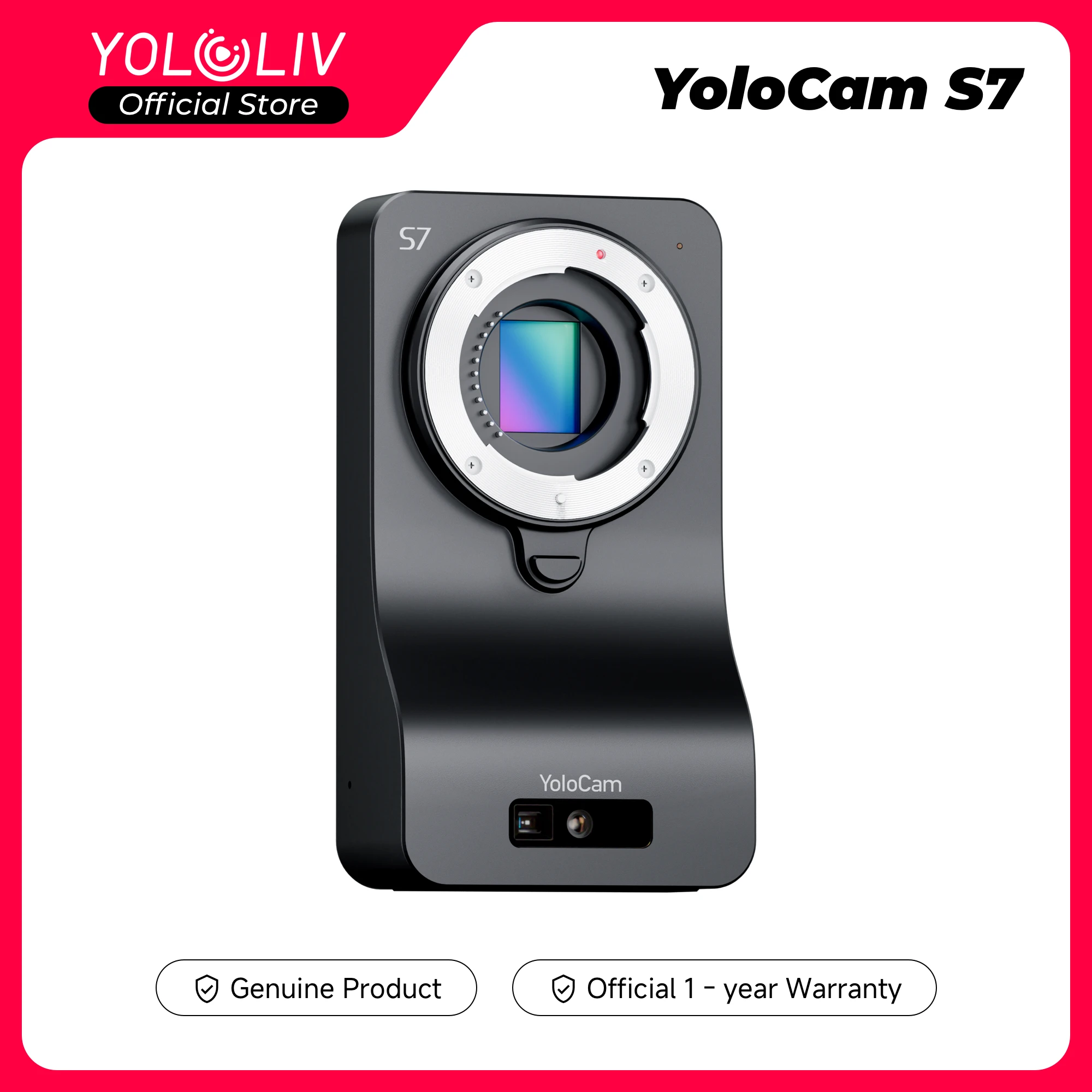 YoloLiv YoloCam S7, 4K60 Live Streaming Camera, ToF AutoFocus, MFT Mount, HDMI Out & USB Out(Without Lens)
YoloLiv YoloCam S7, 4K60 Live Streaming Camera, ToF AutoFocus, MFT Mount, HDMI Out & USB Out(Without Lens)