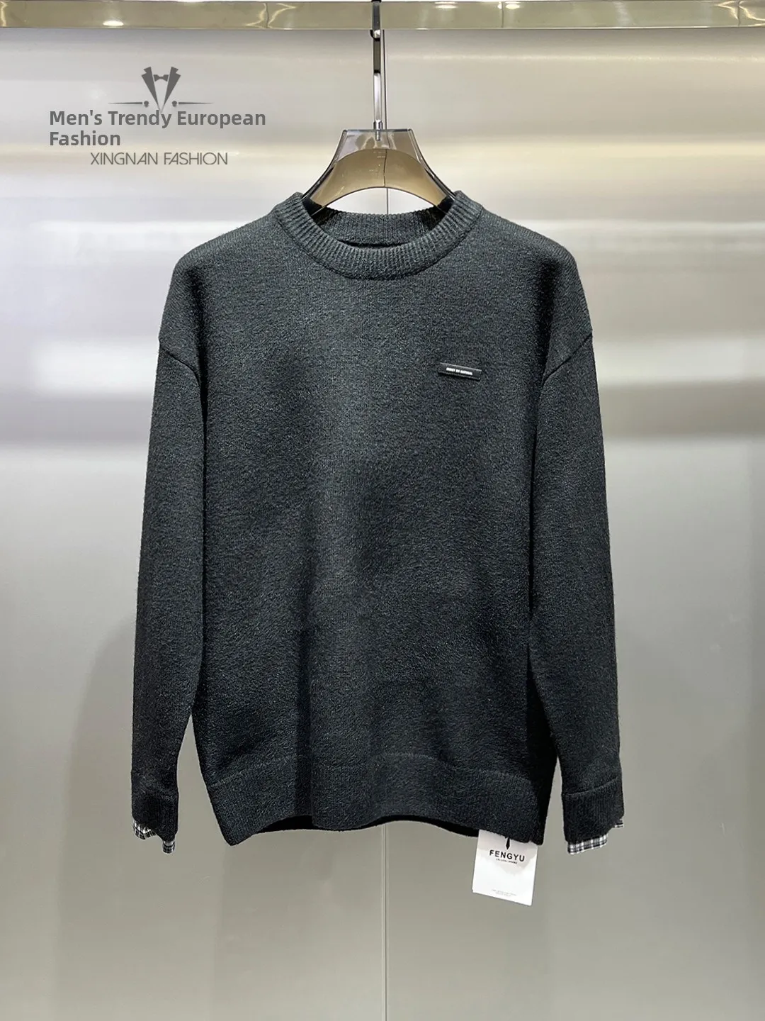 Men's Thiened Casual Knitted Sweater round Ne Pullover Splicing Busin Leisure Loose Fit Winter 2025 mat Sle
Men's Thiened Casual Knitted Sweater round Ne Pullover Splicing Busin Leisure Loose Fit Winter 2025 mat Sle
