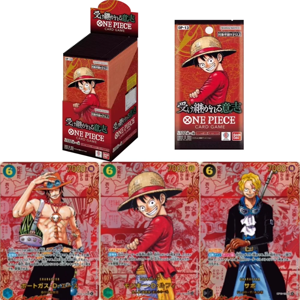 Bandai One Piece Card OPCG The Will To Inherit Series OP13 Booster Packs Luffy Straw Hat Pirate Group Anime Collection Card
Bandai One Piece Card OPCG The Will To Inherit Series OP13 Booster Packs Luffy Straw Hat Pirate Group Anime Collection Card