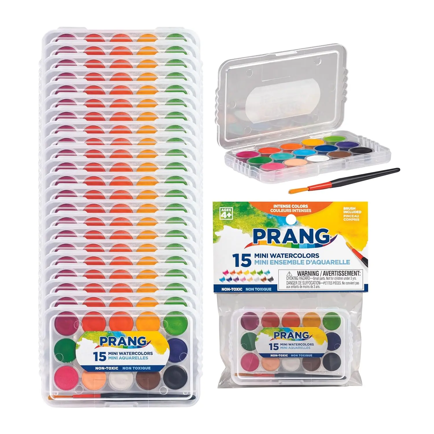 Mini Watercolor Paint Sets, (Bulk Pack of 24) Palette Tray and Brush, 15 Assorted Colors, Art Party Favors, Prizes, Stoc
Mini Watercolor Paint Sets, (Bulk Pack of 24) Palette Tray and Brush, 15 Assorted Colors, Art Party Favors, Prizes, Stoc