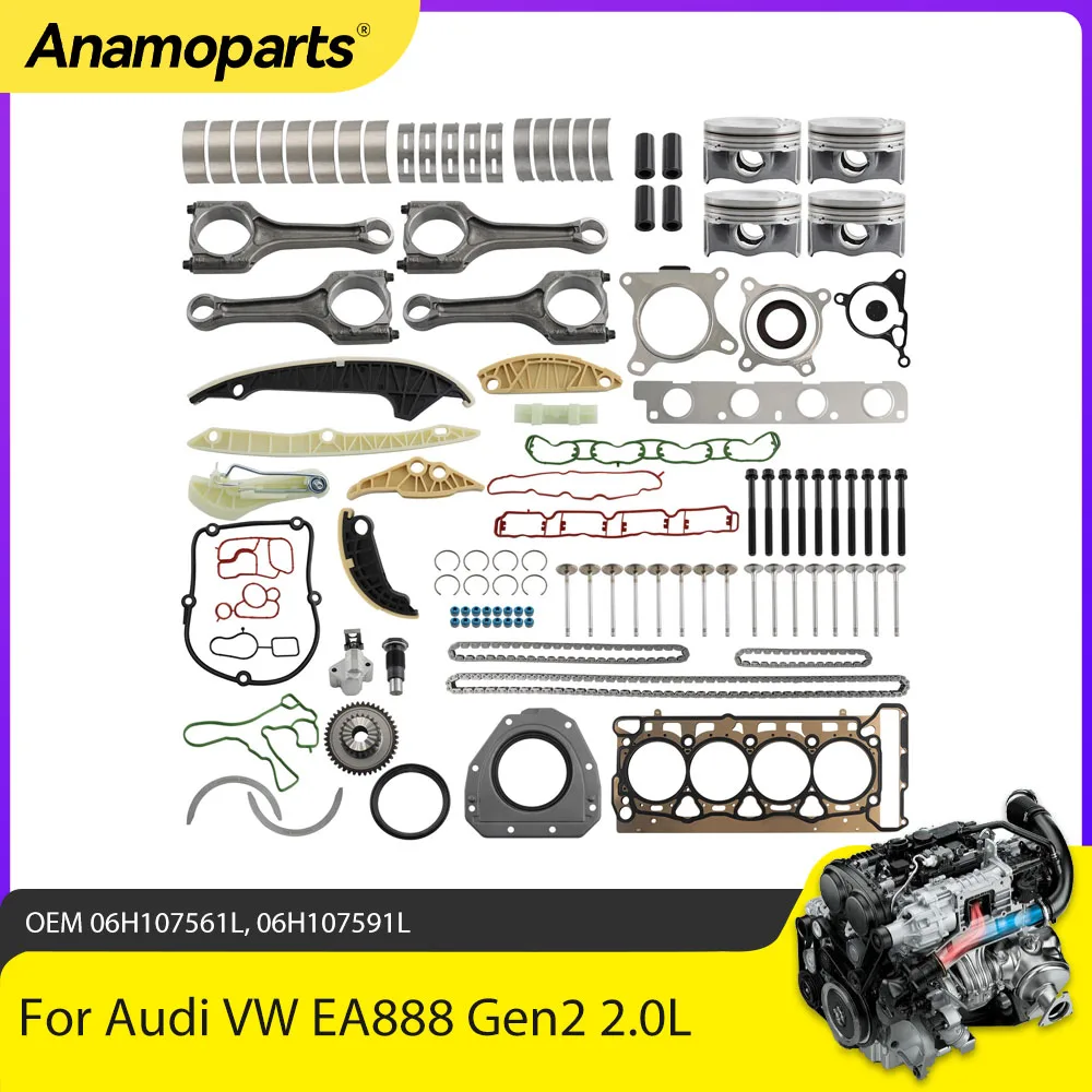 Engine Rebuild Gasket Kit Piston Timing Rod Fit 2.0 L Gas For Audi A3 A5 Q3 VW Beetle Golf Jetta Tiguan CC Eos 2.0L EA888 Gen2
Engine Rebuild Gasket Kit Piston Timing Rod Fit 2.0 L Gas For Audi A3 A5 Q3 VW Beetle Golf Jetta Tiguan CC Eos 2.0L EA888 Gen2