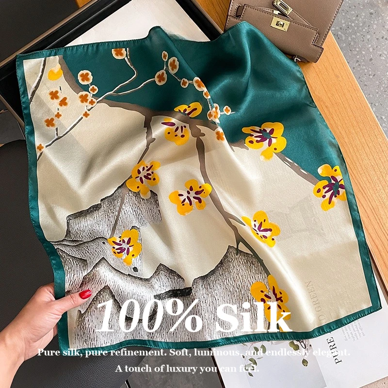Роскошный шелковый платок 53x53 см из 100% натурального шелка для женщин, квадратная повязка на шею, модная повязка для волос, маленький шейный платок, женский фулярд, шаль-накидка
Роскошный шелковый платок 53x53 см из 100% натурального шелка для женщин, квадратная повязка на шею, модная повязка для волос, маленький шейный платок, женский фулярд, шаль-накидка