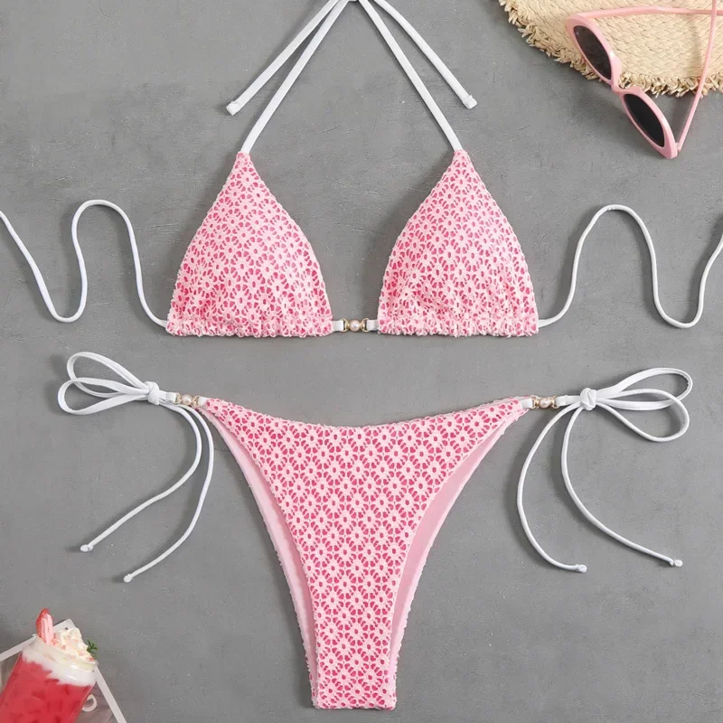 Lace Sexy Bikinis Pink Swimsuit Women Swimwear Push Up Female Beach Swimming Wear Bathing Suits Brazilian Bikini Set Pool Bather
Lace Sexy Bikinis Pink Swimsuit Women Swimwear Push Up Female Beach Swimming Wear Bathing Suits Brazilian Bikini Set Pool Bather