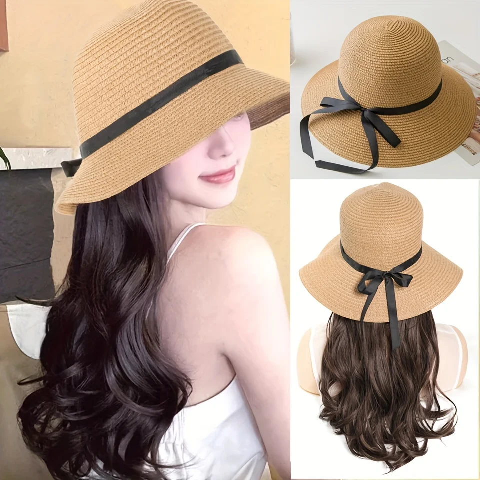 Long body wave Hat Wig, Long Synthetic Hair Connect With bucket Wig Hats For Women Large brim for sun protection and breathable
Long body wave Hat Wig, Long Synthetic Hair Connect With bucket Wig Hats For Women Large brim for sun protection and breathable