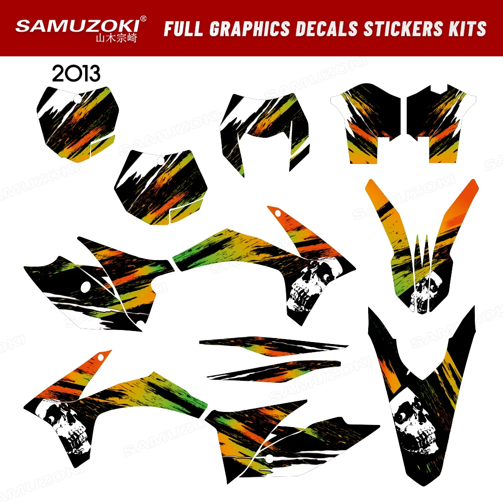 Наборы наклеек для украшения мотоцикла, графический фон, подходят для 125 200 250 300 350 450 500 EXC 2012-2013 XC 2011
Наборы наклеек для украшения мотоцикла, графический фон, подходят для 125 200 250 300 350 450 500 EXC 2012-2013 XC 2011