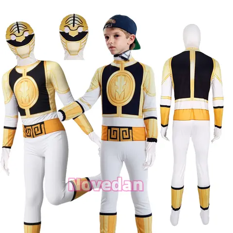 Kids Superhero Cosplay Power Samurai Sentai Shinkenger Rangers Costume Halloween Carnival Birthday Party Jumpsuit Zentai Suit