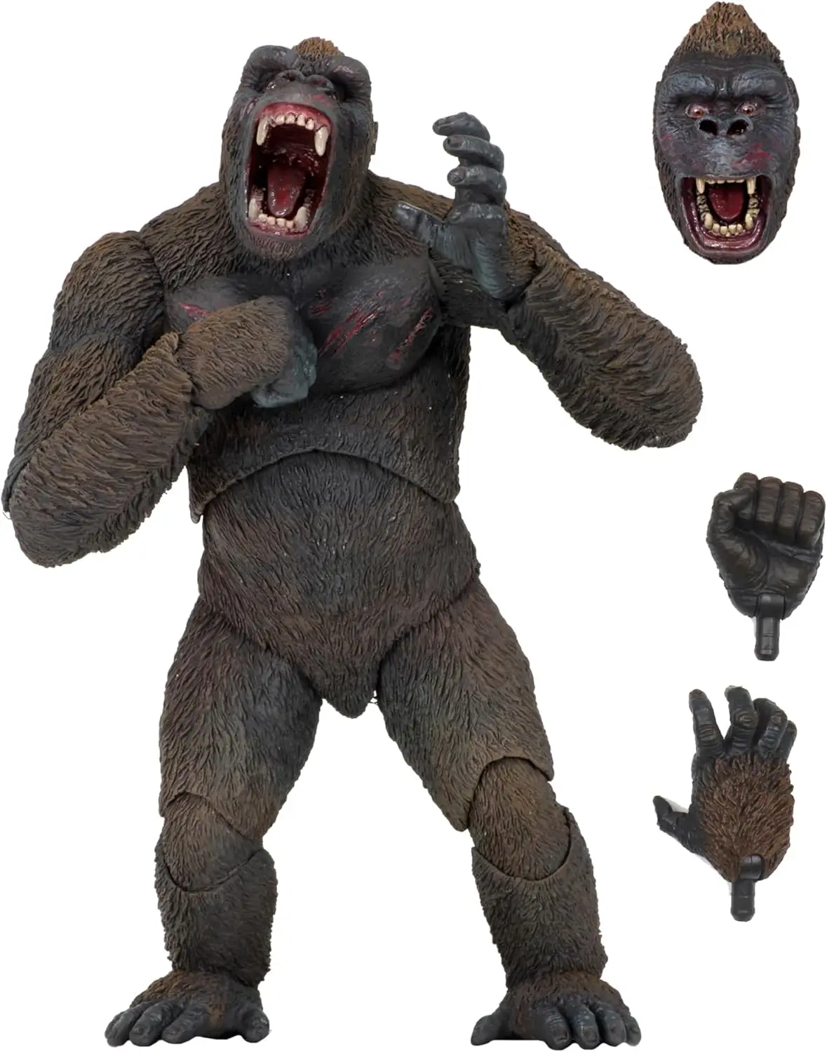 8-inch King Kong Action Figure with 30+ Articulation Points, 2 Interchangeable Heads & Hands
8-inch King Kong Action Figure with 30+ Articulation Points, 2 Interchangeable Heads & Hands