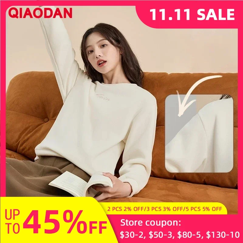 QIAODAN женская спортивная одежда, пуловеры, тенденции, зима 2025, новая модель, флисовый теплый топ с круглым вырезом, однотонные удобные толстовки QXEWD2244024
QIAODAN женская спортивная одежда, пуловеры, тенденции, зима 2025, новая модель, флисовый теплый топ с круглым вырезом, однотонные удобные толстовки QXEWD2244024