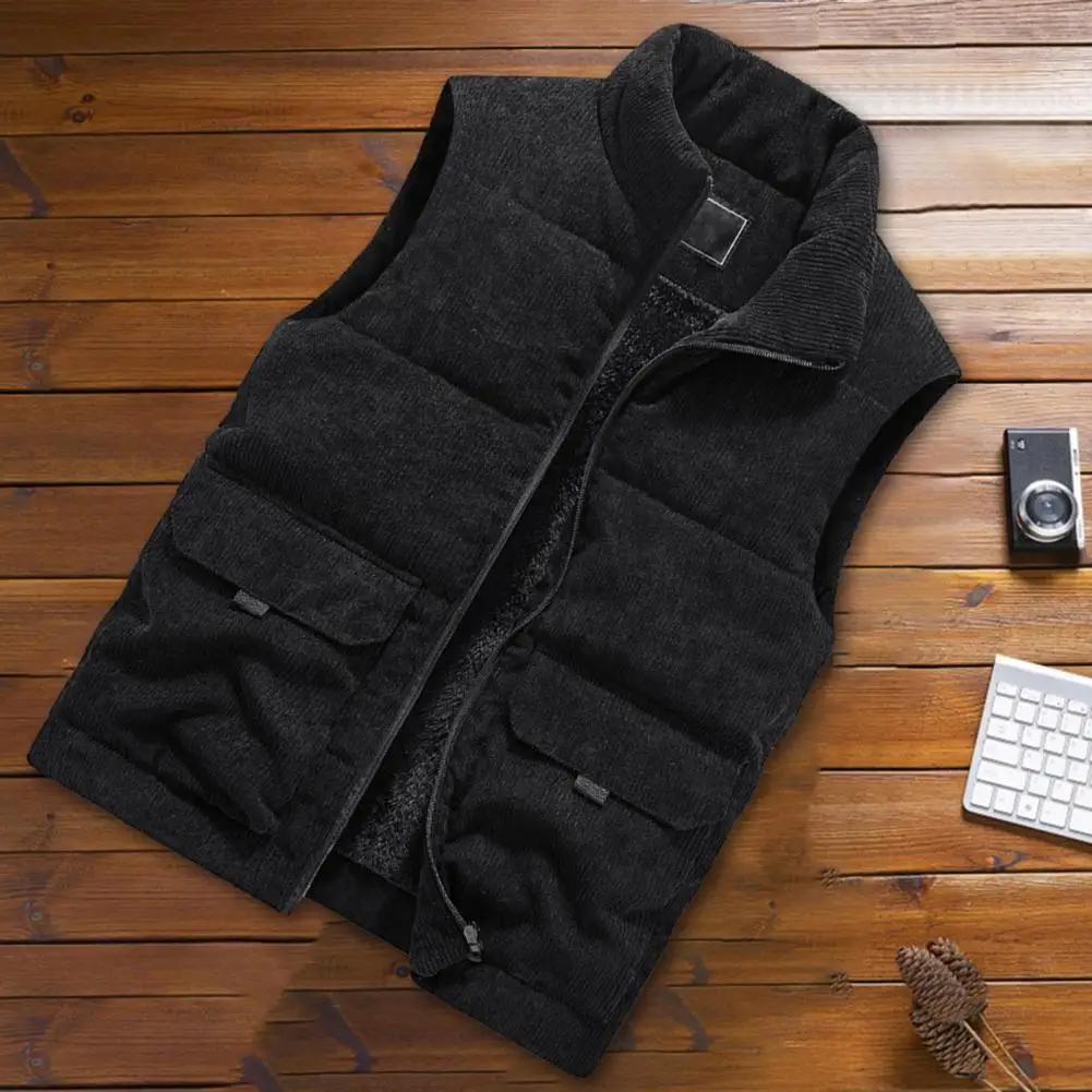 1Pc Men Vest Waistcoat with Neck Protection Oversized Men's Thick Plush Vest Stand Collar Zipper Closure Warm Winter Waistcoat
1Pc Men Vest Waistcoat with Neck Protection Oversized Men's Thick Plush Vest Stand Collar Zipper Closure Warm Winter Waistcoat