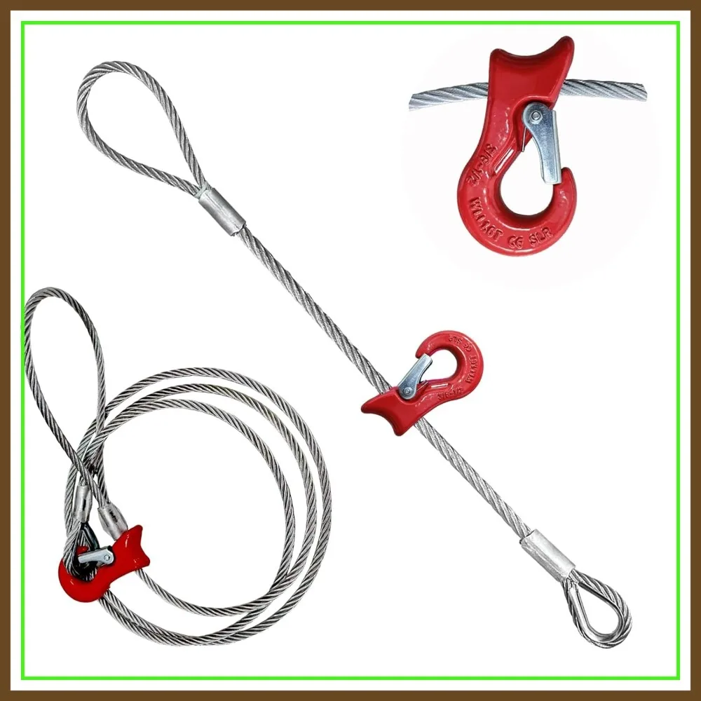 Single Leg Wire Rope Sling 9000Lbs Capacity, 1/2" Diameter Flemish Loop-to-Thimble, 10ft Heavy Duty Rigging Cable for Lifting Towing Logging
Single Leg Wire Rope Sling 9000Lbs Capacity, 1/2" Diameter Flemish Loop-to-Thimble, 10ft Heavy Duty Rigging Cable for Lifting Towing Logging
