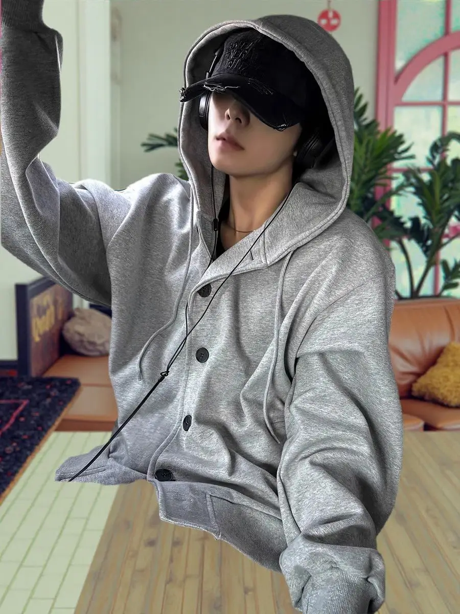 American Retro Button-Up Heavyweight Open Cardigan Hoodie Spring New Simple Commute Loose Casual Versatile Outerwear
American Retro Button-Up Heavyweight Open Cardigan Hoodie Spring New Simple Commute Loose Casual Versatile Outerwear