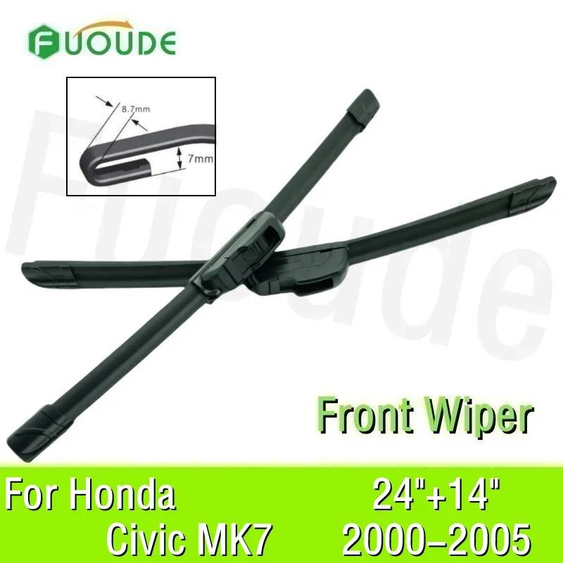 Wiper Blade For Honda Civic Hatchback MK7 24"+14" Car Windshield Windscreen Rubber 2000 2001 2002 2003 2004 2005
Wiper Blade For Honda Civic Hatchback MK7 24"+14" Car Windshield Windscreen Rubber 2000 2001 2002 2003 2004 2005