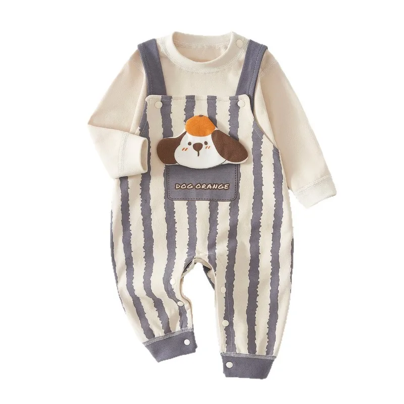 Autumn Spring Cute Cartoon 2-Pce Cotton Baby Outfit with Suspender Pants Long-Sleeved T-Shirt Suits for 0-2 Years Old Unisex
Autumn Spring Cute Cartoon 2-Pce Cotton Baby Outfit with Suspender Pants Long-Sleeved T-Shirt Suits for 0-2 Years Old Unisex