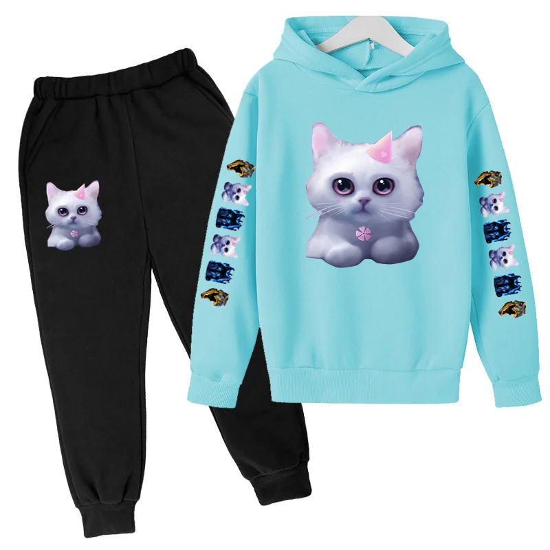 Kids Cat Dinosaur Wolf Print Hoodie Sweatshirt Jumper 3-12Y Boys Girls Toddler Top + Pants Pretty Girls Clothes Sport Casual Set
Kids Cat Dinosaur Wolf Print Hoodie Sweatshirt Jumper 3-12Y Boys Girls Toddler Top + Pants Pretty Girls Clothes Sport Casual Set