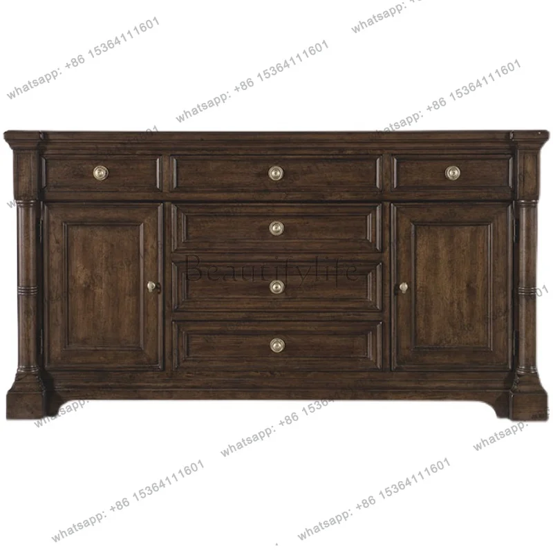 Retro solid wood dining side cabinet household integrated porch rack multi-functional storage tea cabinet
Retro solid wood dining side cabinet household integrated porch rack multi-functional storage tea cabinet