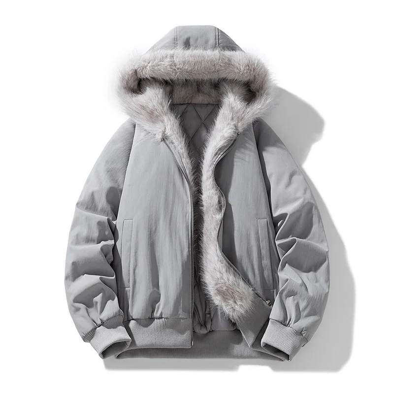 Модная зимняя куртка для мужчин и женщин, винтажная повседневная куртка с меховым воротником, теплое однотонное американское пальто, парка с капюшоном, свободная дизайнерская куртка
Модная зимняя куртка для мужчин и женщин, винтажная повседневная куртка с меховым воротником, теплое однотонное американское пальто, парка с капюшоном, свободная дизайнерская куртка
