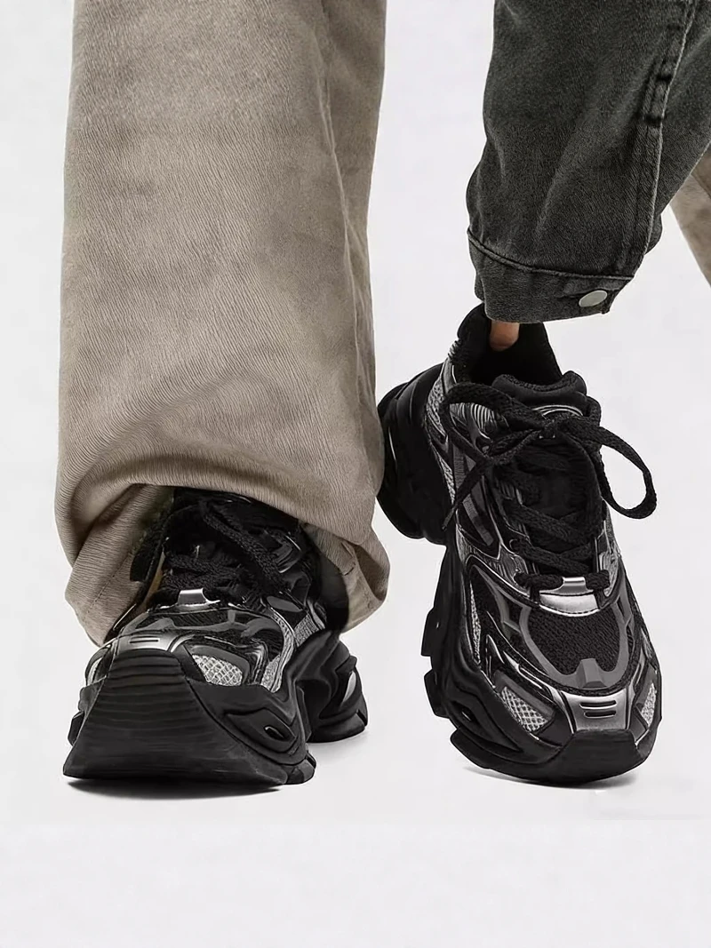 Puyang Men's Shoes 2026 New Summer Trendy All-Match Thick Bottom Sports Shoes Men's Heightening Black Soft Bottom Dad Shoes
Puyang Men's Shoes 2026 New Summer Trendy All-Match Thick Bottom Sports Shoes Men's Heightening Black Soft Bottom Dad Shoes