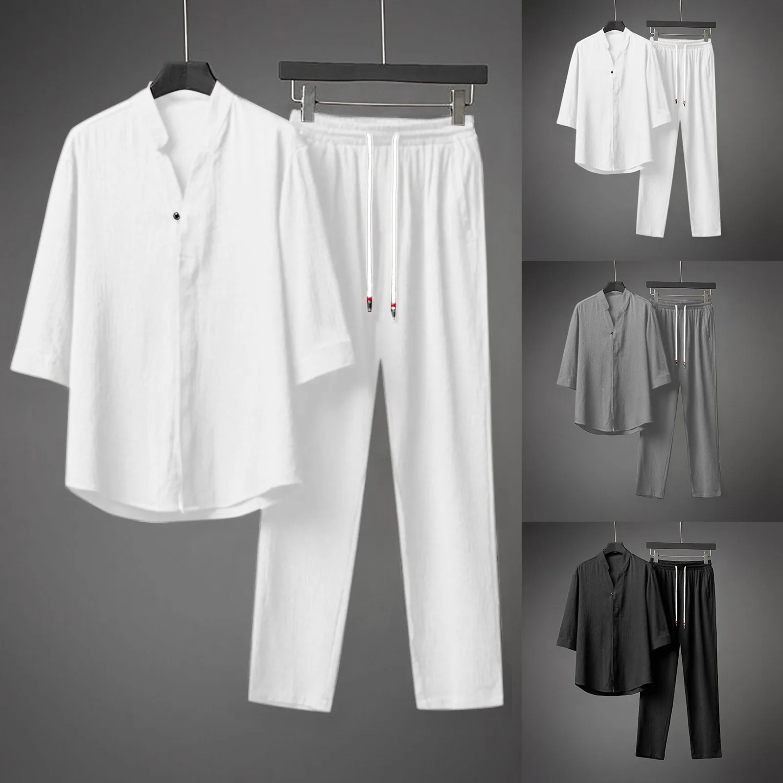 2023 Shirt + Pants Summer New Men's Fashion Casual Solid Color Classic T-Shirt Set Men's High Quality Two-Piece Set Streetwear
2023 Shirt + Pants Summer New Men's Fashion Casual Solid Color Classic T-Shirt Set Men's High Quality Two-Piece Set Streetwear