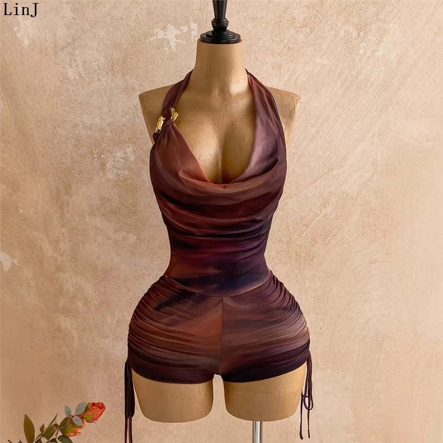 Sexy Contrast Color Belted Bodysuit for Women Linj 2026 Fashion Set Casual Lightweight No Sleeve European Style
Sexy Contrast Color Belted Bodysuit for Women Linj 2026 Fashion Set Casual Lightweight No Sleeve European Style