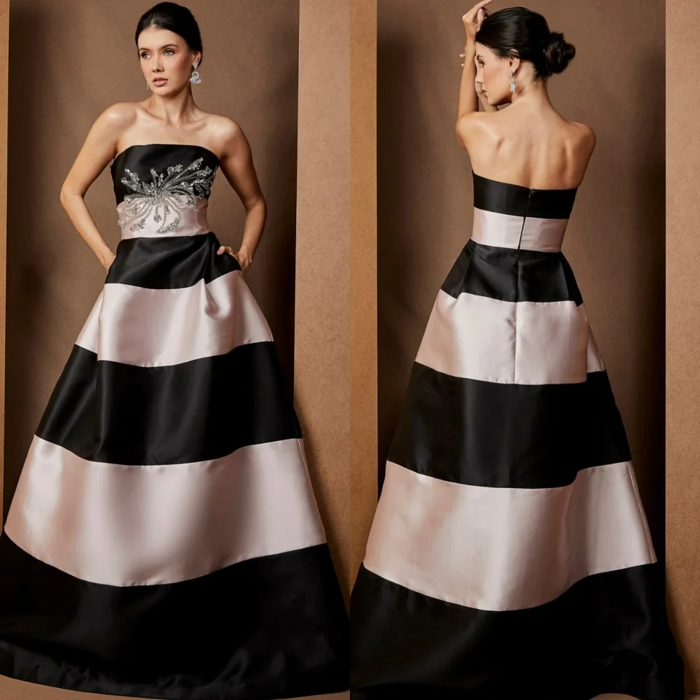 Customized Simple Charmeuse Sequined Beading Rhinestone A-line Strapless Long Dresses Bespoke Occasion Dresses Retro Exquisite
Customized Simple Charmeuse Sequined Beading Rhinestone A-line Strapless Long Dresses Bespoke Occasion Dresses Retro Exquisite