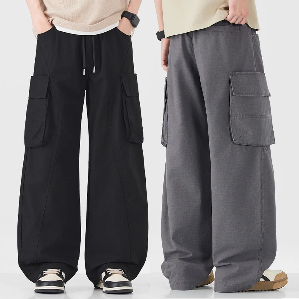 Men Spring Summer Streetwear Lightweight Fashion Loose Casual Pure Cotton Wide Leg Straight Cargo Pant Man Trousers
Men Spring Summer Streetwear Lightweight Fashion Loose Casual Pure Cotton Wide Leg Straight Cargo Pant Man Trousers