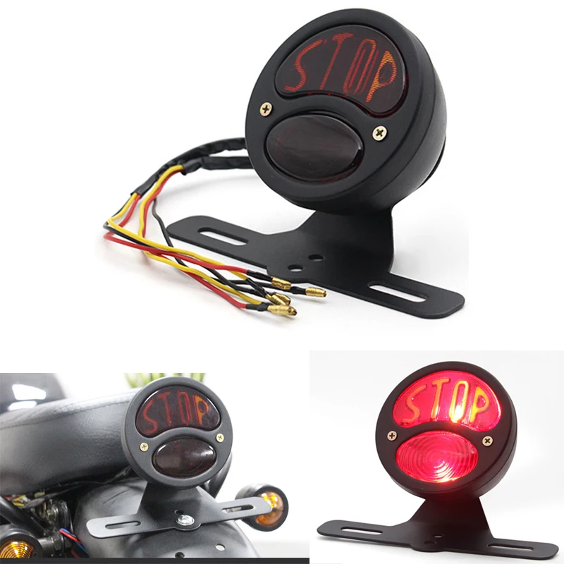 Universal LED License Plate Brake Light Tail Light Motorcycle "STOP" Tail Light For Vintage Rear Stop Lamp Brake Light
Universal LED License Plate Brake Light Tail Light Motorcycle "STOP" Tail Light For Vintage Rear Stop Lamp Brake Light