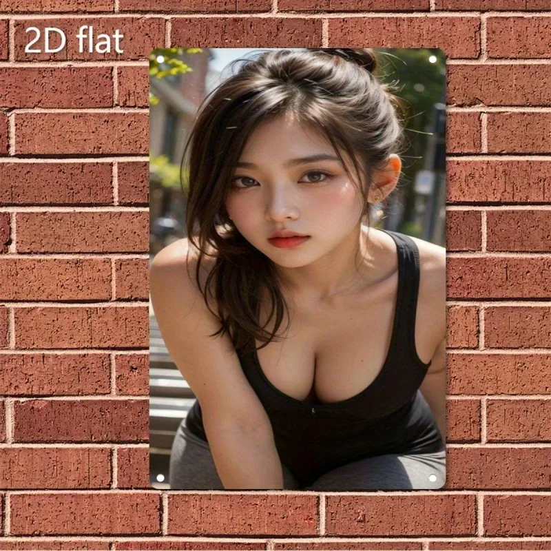 Rustic Retro Advertising Sign for Home Decor,1pc Metal Poster - Korean-Style Female Face & Korean Text Design - Heavy-Duty Iron
Rustic Retro Advertising Sign for Home Decor,1pc Metal Poster - Korean-Style Female Face & Korean Text Design - Heavy-Duty Iron