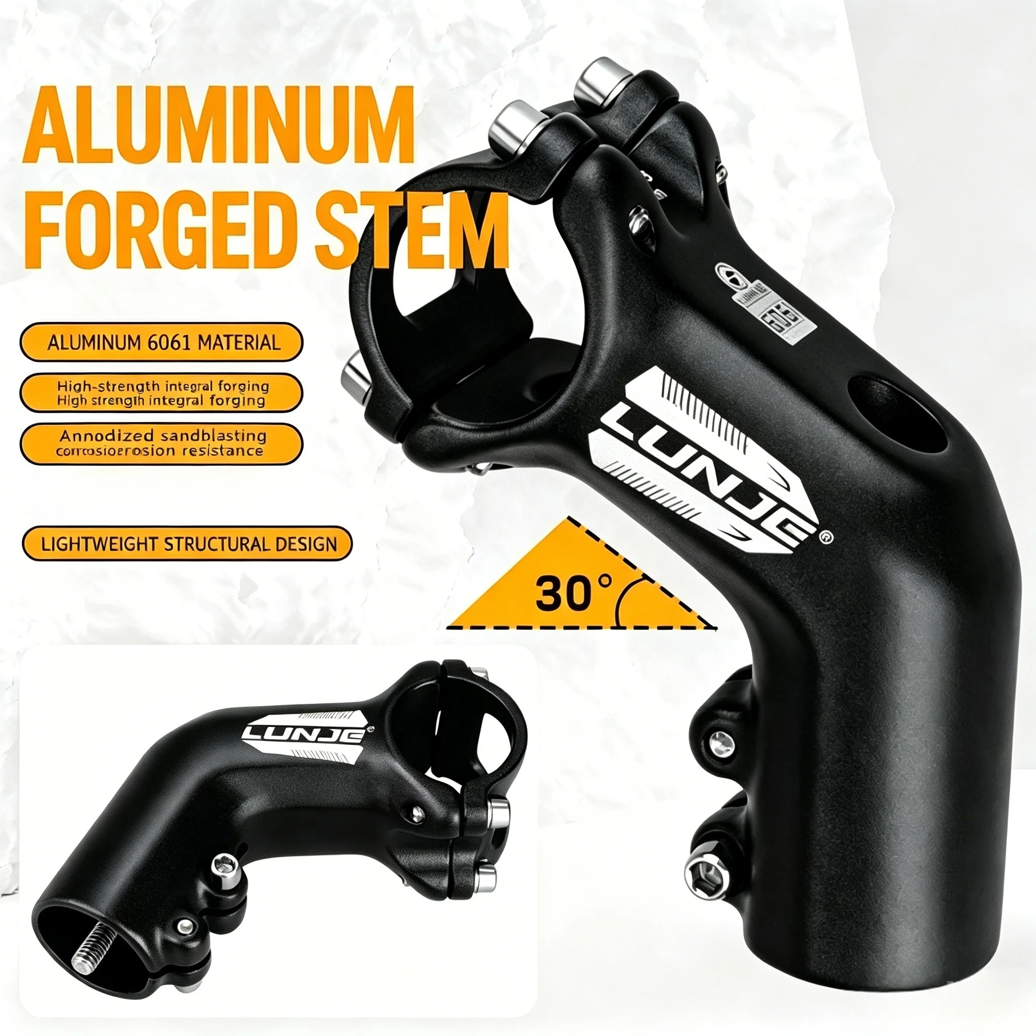 One-piece Formed Aluminum Alloy Mountain Bike Stem Riser, 31.8*60mm Handlebar Stem Extender
One-piece Formed Aluminum Alloy Mountain Bike Stem Riser, 31.8*60mm Handlebar Stem Extender