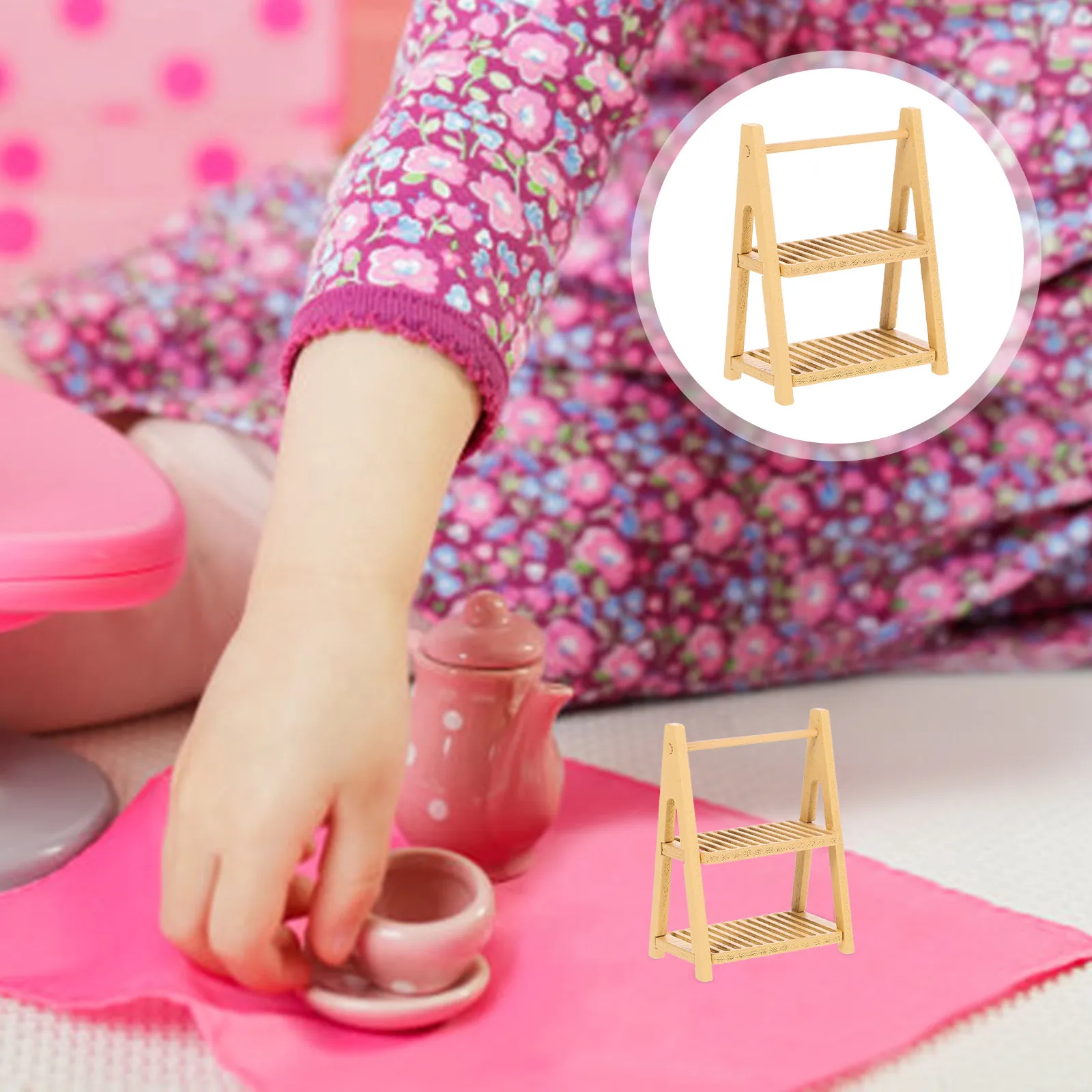 Miniature Wooden Bread Shelf Double Tier Dollhouse Furniture Decor Compact Sturdy Mini Shelf for Mini House Decor Pretend Play
Miniature Wooden Bread Shelf Double Tier Dollhouse Furniture Decor Compact Sturdy Mini Shelf for Mini House Decor Pretend Play